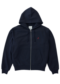 Gramicci G310-FT One Point zip hooded dark navy sweatshirt