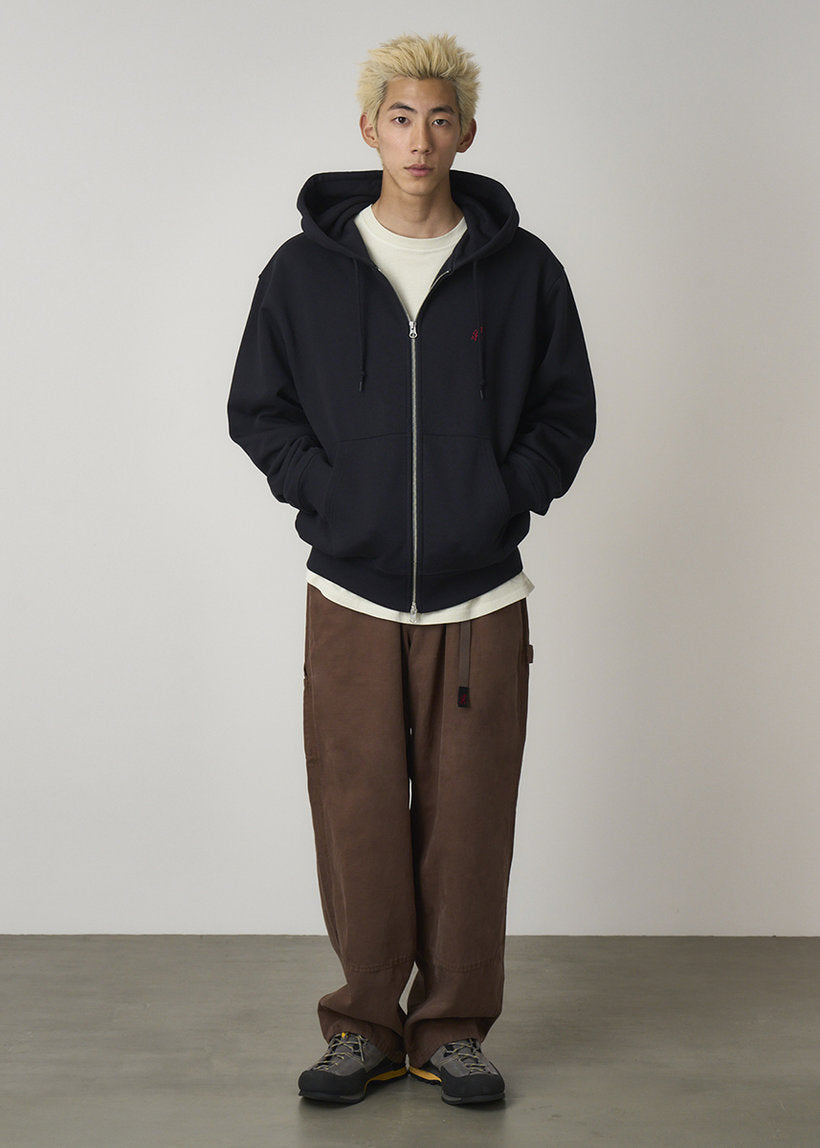 Gramicci G310-FT One Point zip hooded dark navy sweatshirt