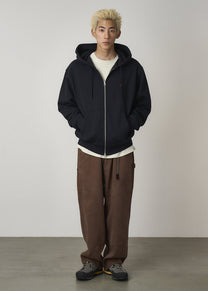 Gramicci G310-FT One Point zip hooded dark navy sweatshirt