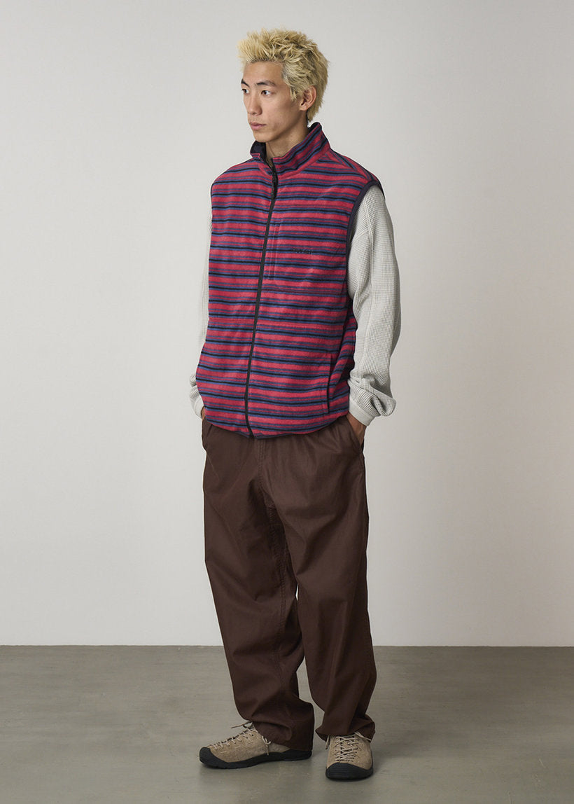 Gramicci G5FU-J005 thermal fleece reversible berry stripe vest