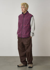 Gramicci G5FU-J005 thermal fleece reversible berry stripe vest