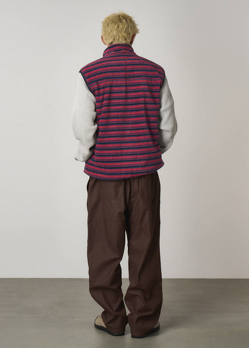 Gramicci G5FU-J005 thermal fleece reversible berry stripe vest