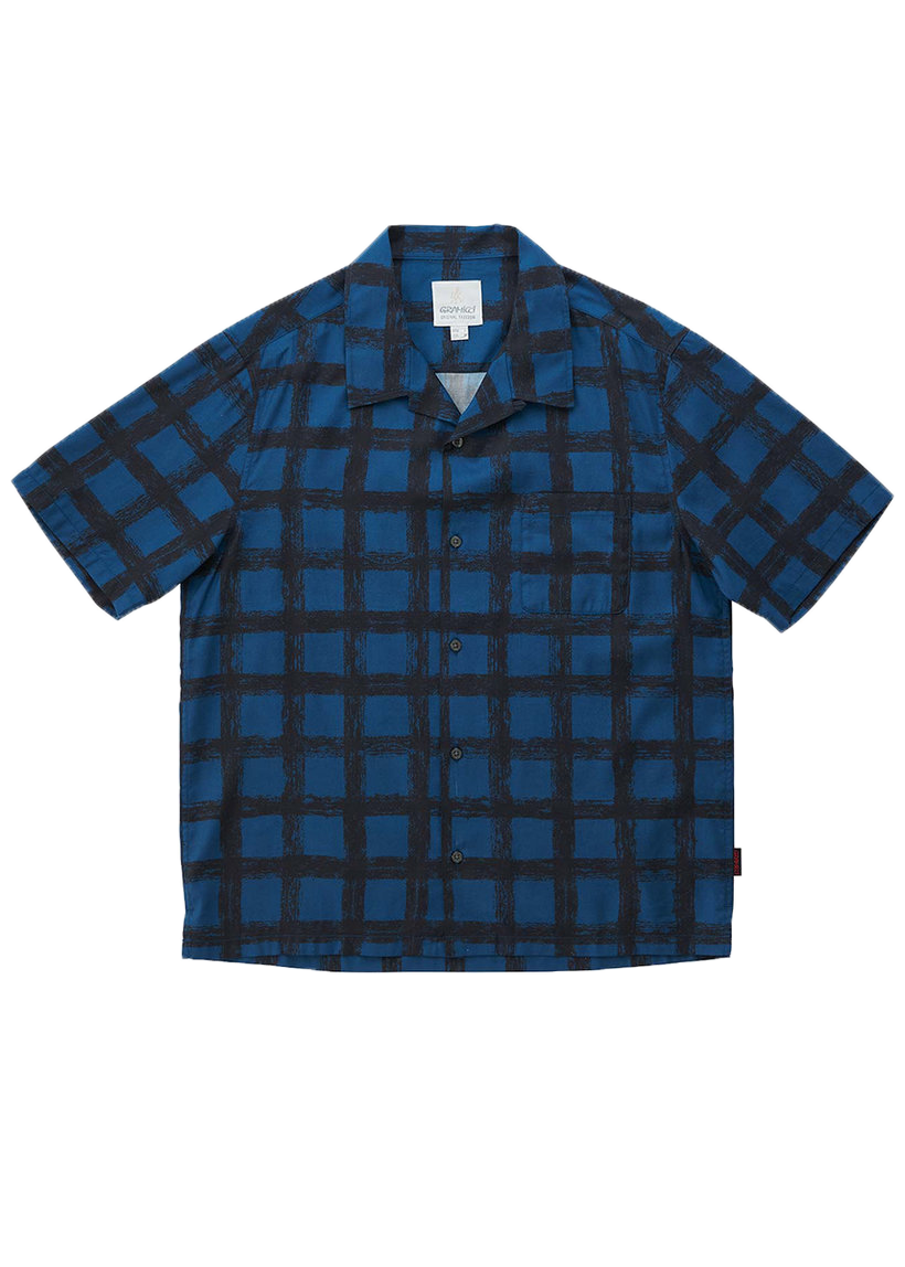 Gramicci G5SM-J043 Checkered Rayon midnight shirt