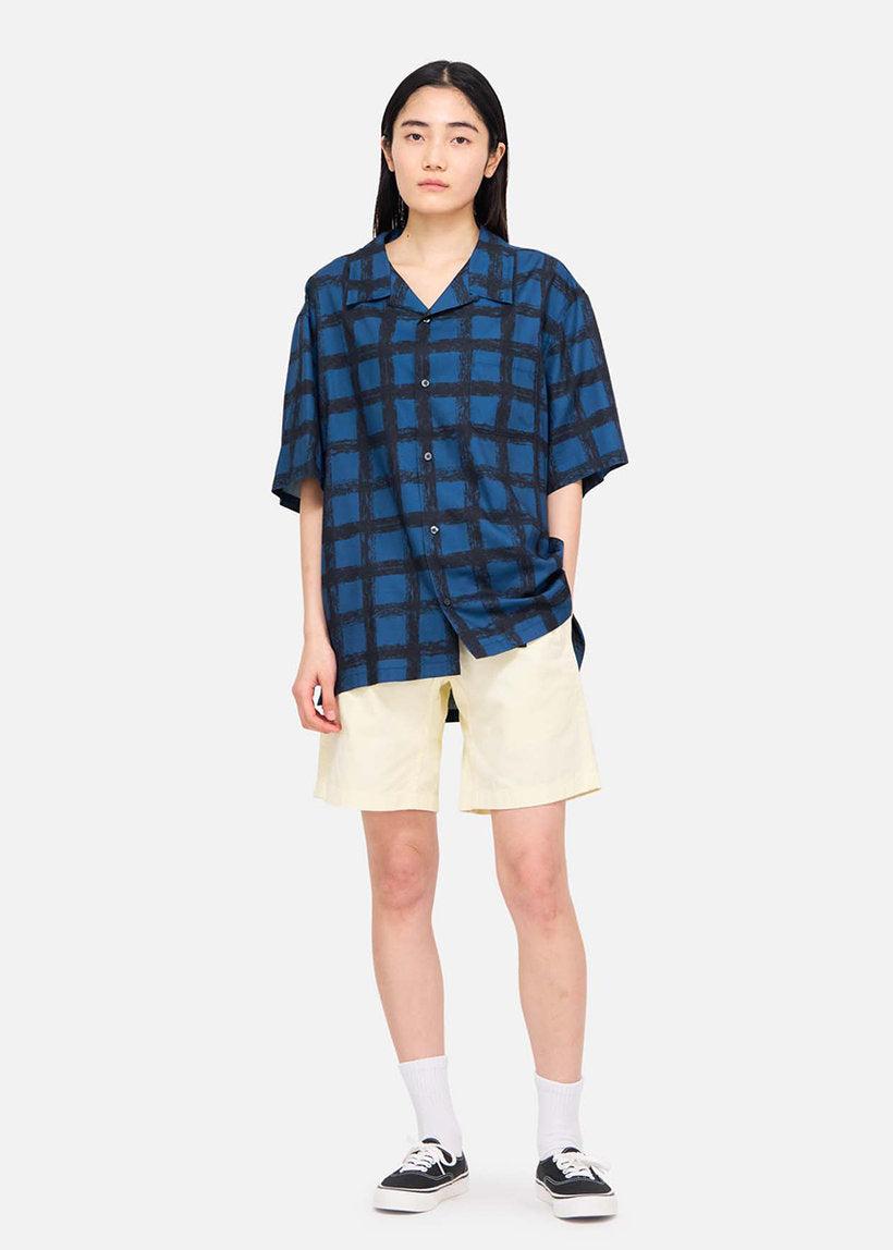 Gramicci G5SM-J043 Checkered Rayon midnight shirt