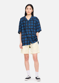 Gramicci G5SM-J043 Checkered Rayon midnight shirt