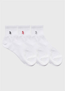 Gramicci SX-M03 Basic white short socks (3 sets)