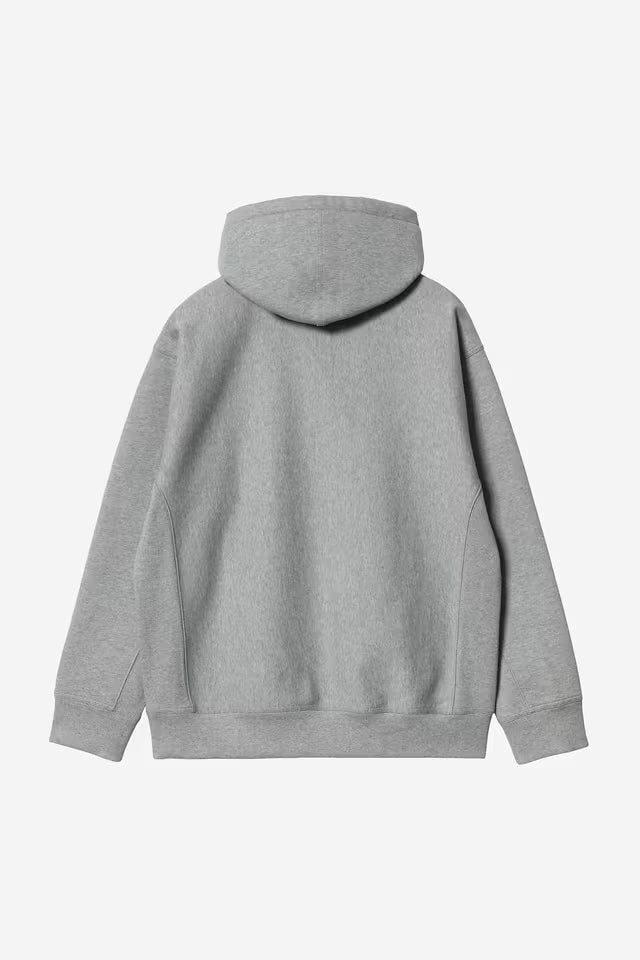 Carhartt WIP I028279 Hooded American Script Sweat Grey Heather