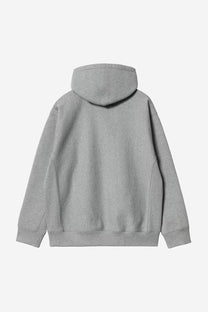 Carhartt WIP I028279 Hooded American Script Sweat Grey Heather