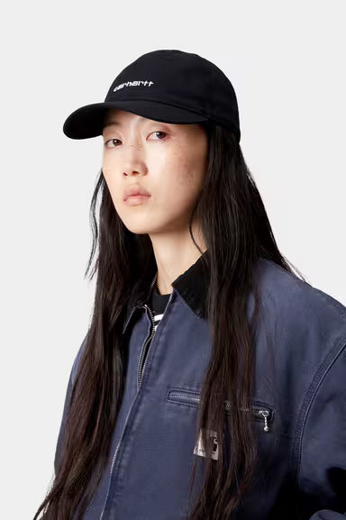 Carhartt WIP I028876 Canvas Script black/white cap