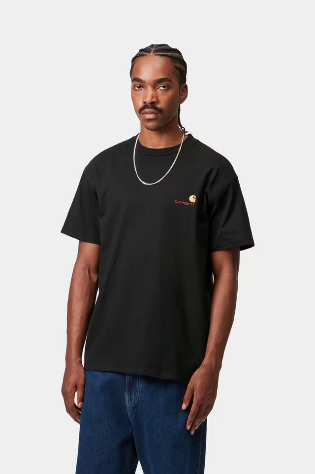 Carhartt WIP I029956 American Script black S/S tshirt