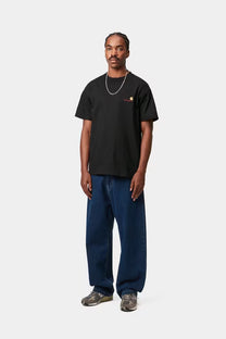 Carhartt WIP I029956 American Script black S/S tshirt