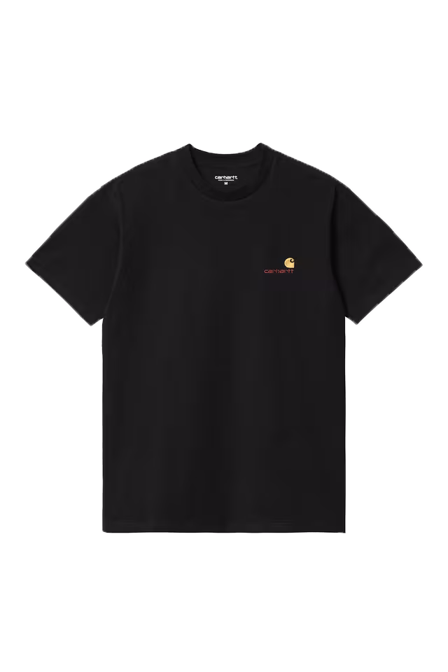 Carhartt WIP I029956 American Script black S/S tshirt
