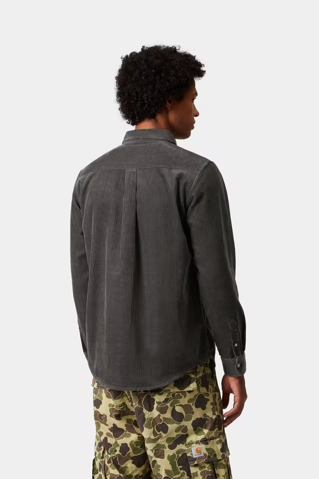 Carhartt WIP I029958 Madison graphite/graphite corduroy L/S shirt