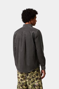 Carhartt WIP I029958 Madison graphite/graphite corduroy L/S shirt