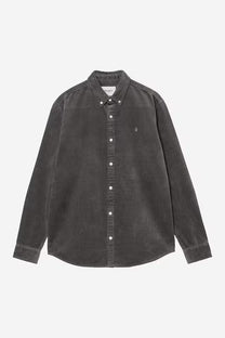 Carhartt WIP I029958 Madison graphite/graphite corduroy L/S shirt