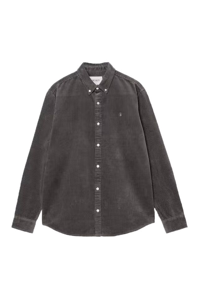 Carhartt WIP I029958 Madison graphite/graphite corduroy L/S shirt