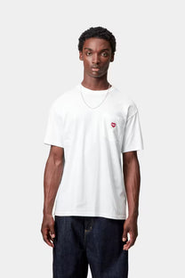 Carhartt WIP I032128 Pocket Heart white/red S/S tshirt