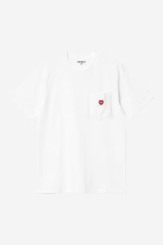 Carhartt WIP I032128 S/S Pocket Heart tshirt White/red
