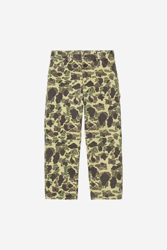 CARHARTT WIP I033896 Duck Single Knee Pant Camo Duck Green stone washed