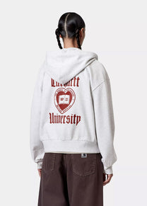 Carhartt WIP I035514 W' Schooling ash heather stone washed hooded jacket