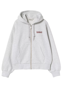 Carhartt WIP I035514 W' Schooling ash heather stone washed hooded jacket