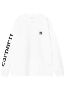Carhartt WIP I036002 Archive Script white L/S tshirt