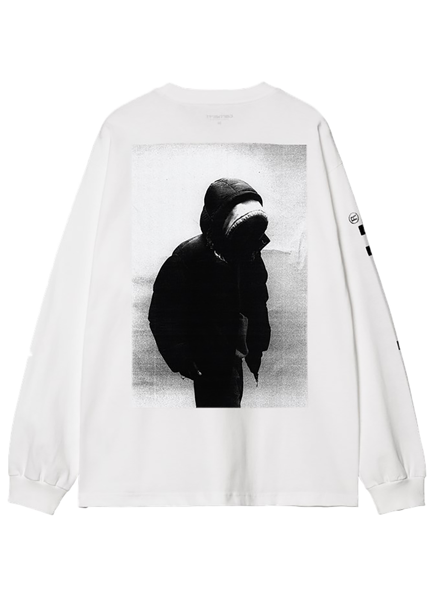 Carhartt WIP I036002 Archive Script white L/S tshirt