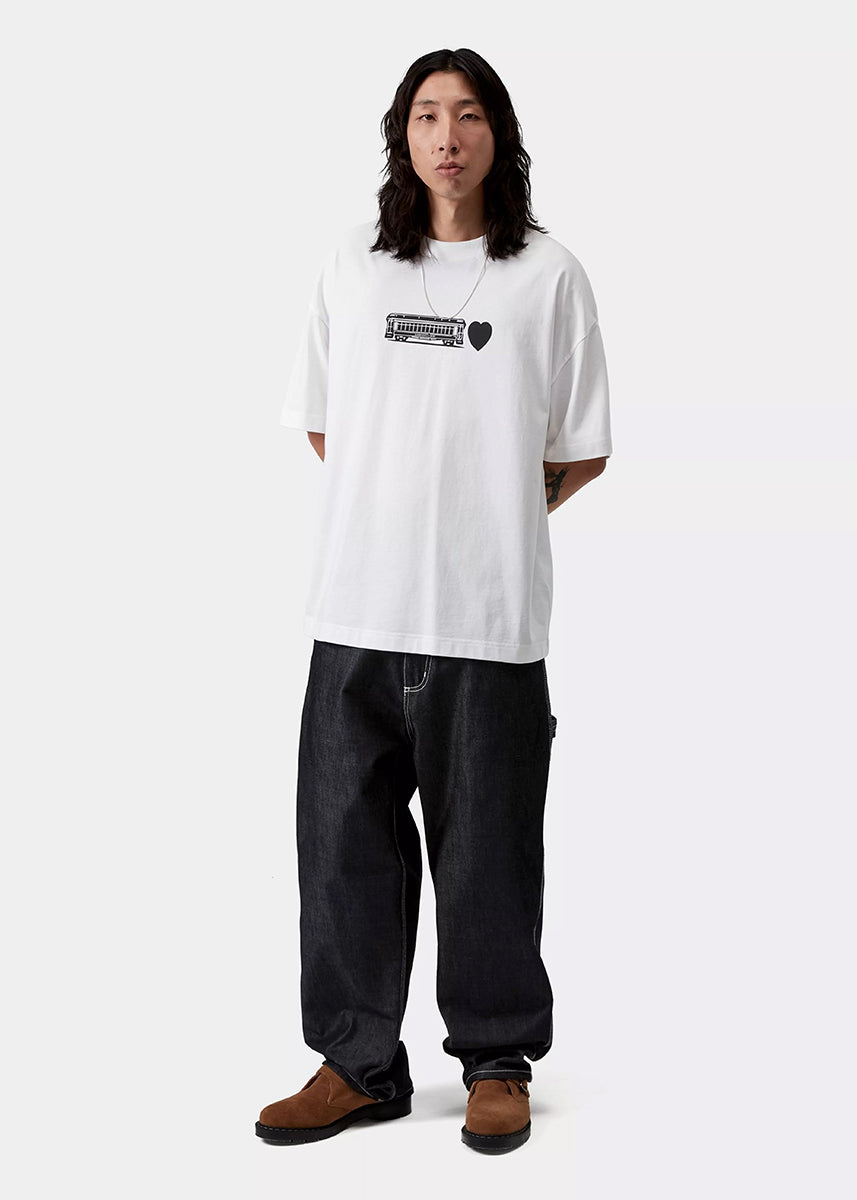 Carhartt WIP I036008 Deconstructed Label white S/S tshirt