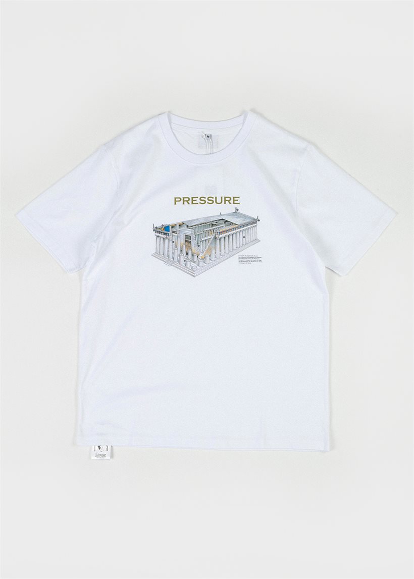PRESSURE White Akropolis tee