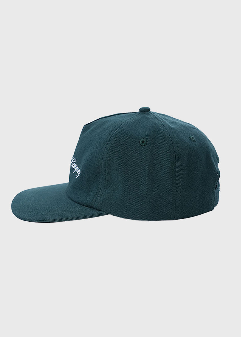 The Loose Company Script Logo dark green cap