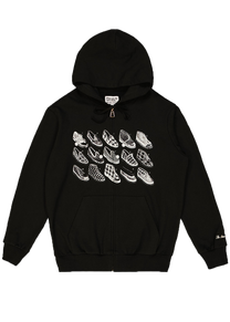 The Loose Company Slipper black zip hoodie