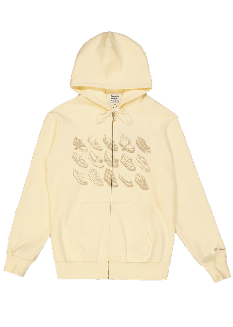 The Loose Company Slipper cream zip hoodie