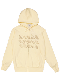 The Loose Company Slipper cream zip hoodie