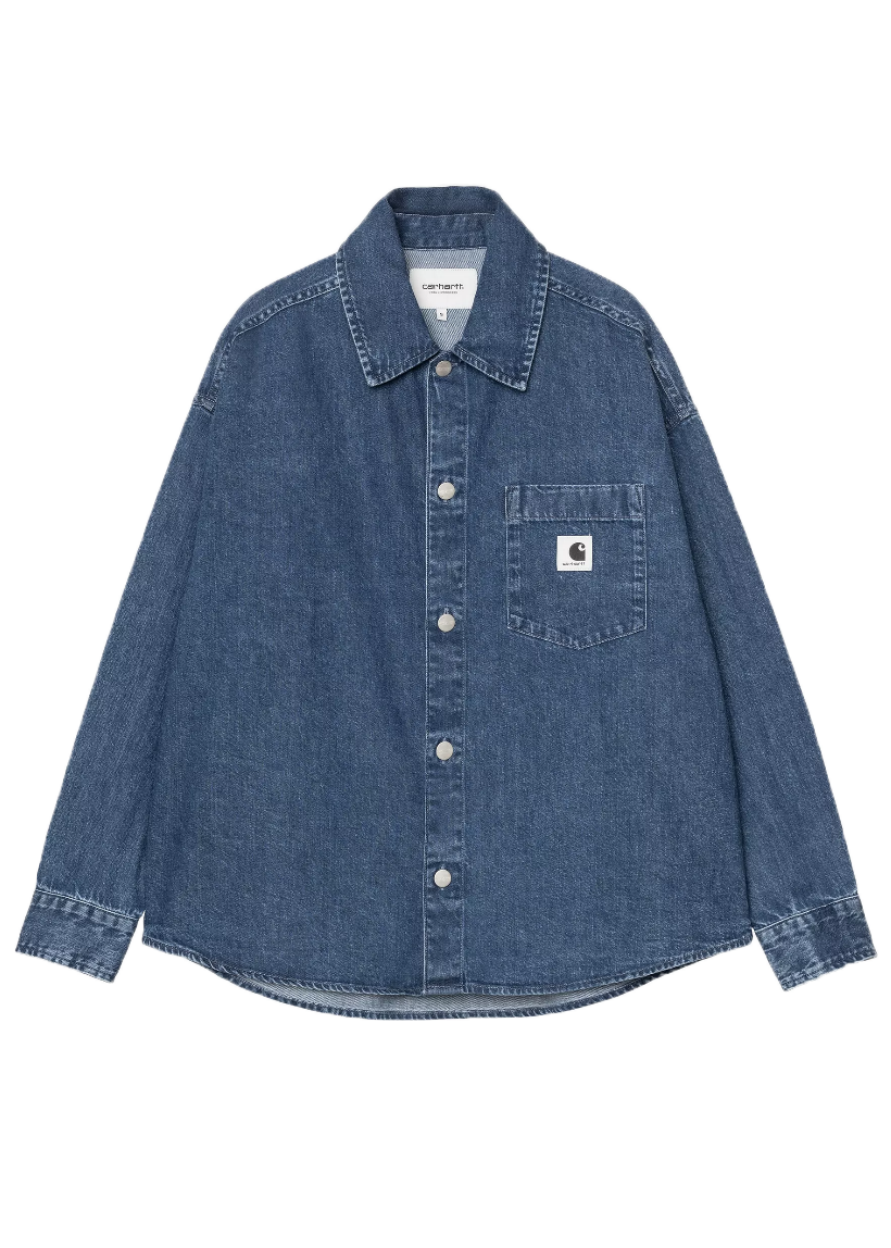 Carhartt WIP I033344 W' Alta blue stone washed shirt jacket