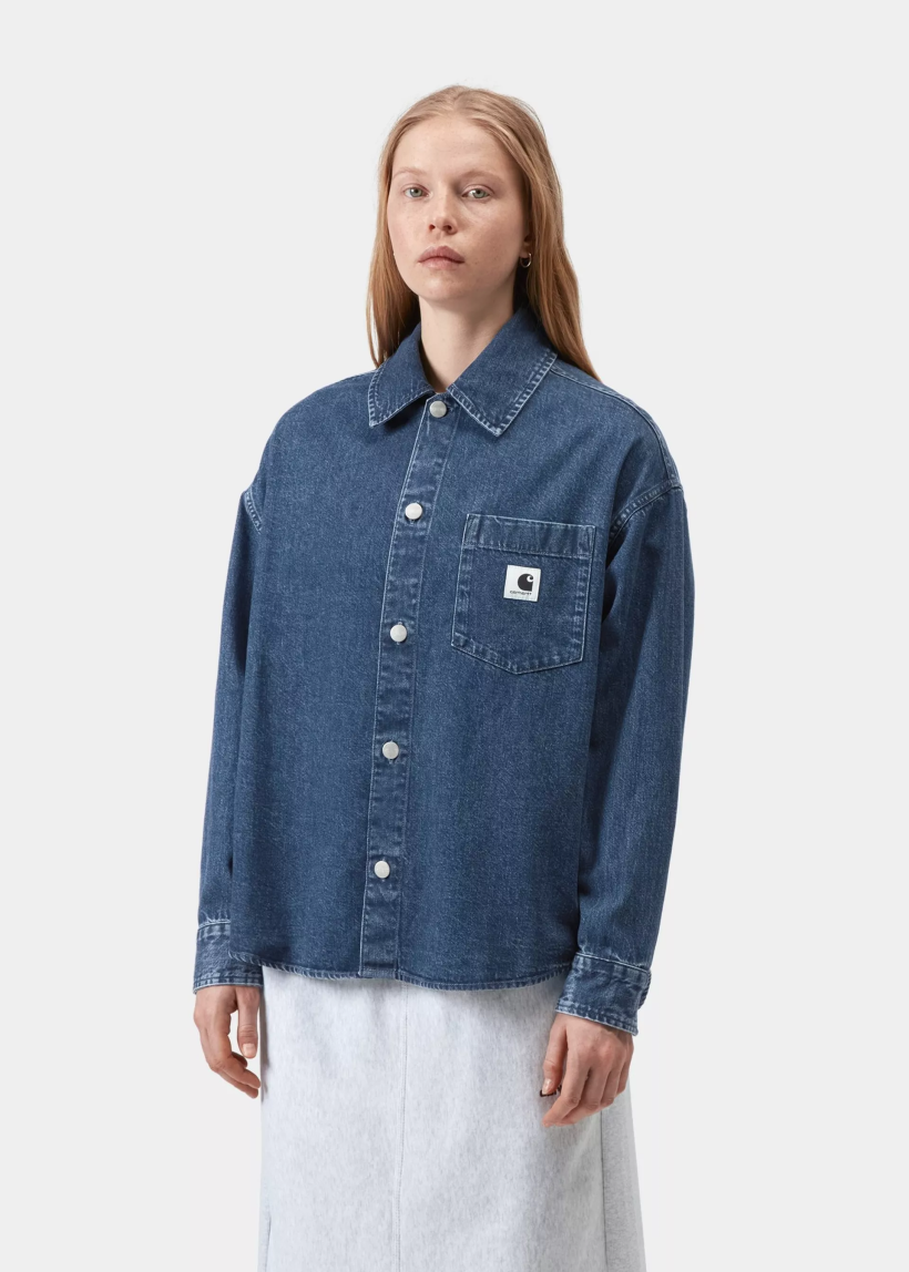 Carhartt WIP I033344 W' Alta blue stone washed shirt jacket