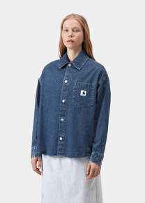 Carhartt WIP I033344 W' Alta blue stone washed shirt jacket