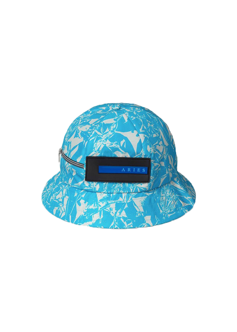 Aries Crinkle Nylon blue bell bucket hat