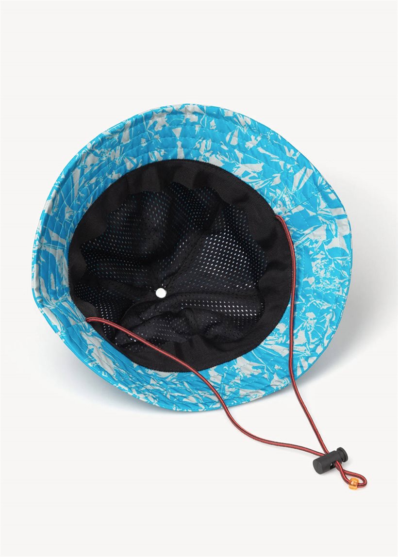 Aries Crinkle Nylon blue bell bucket hat