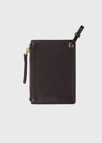 Aries card holder ponyskin brown