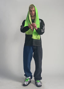 Aries Column fluoro green scarf
