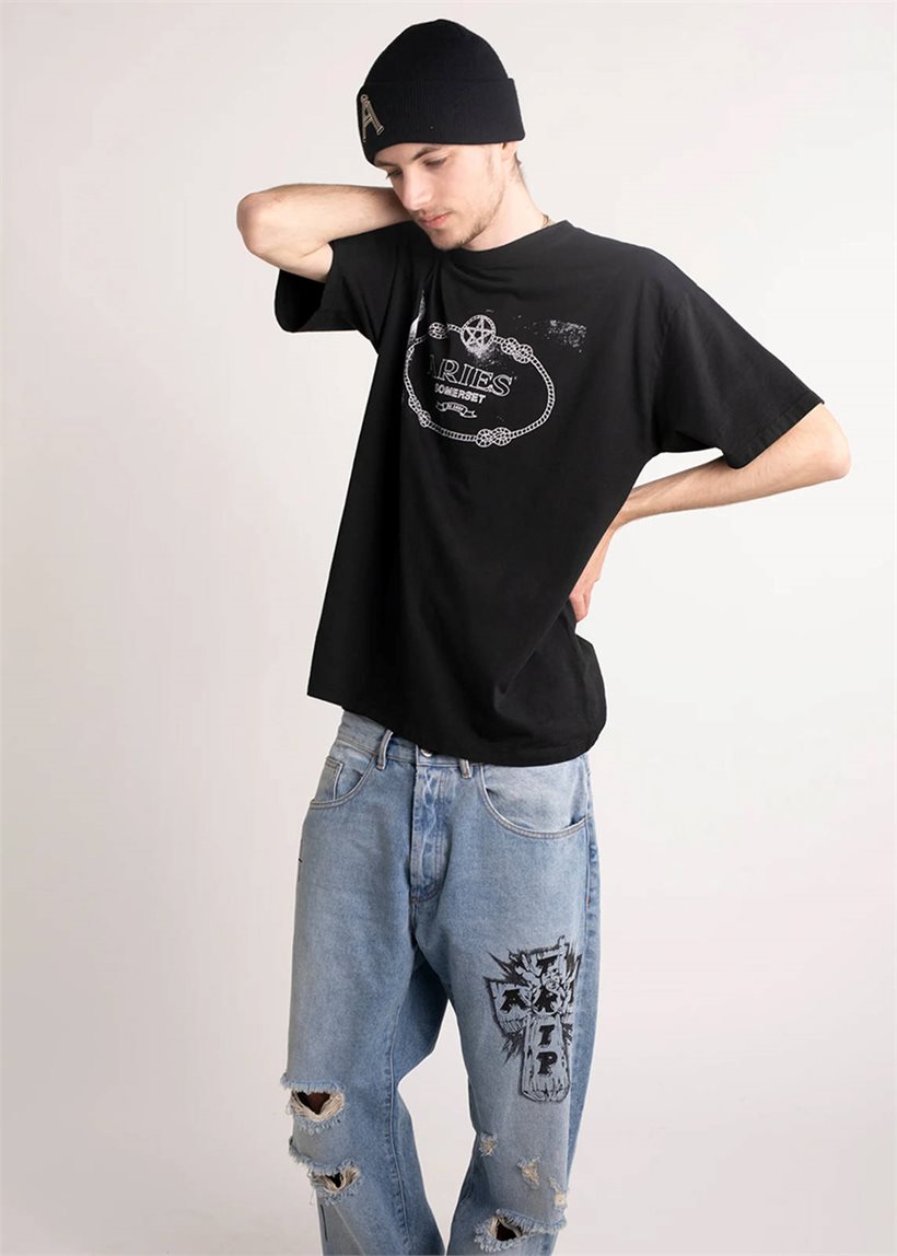 Aries Metal Trip batten blue jean