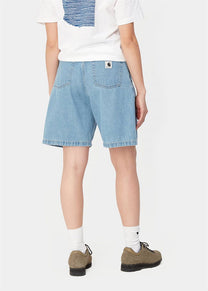Carhartt WIP I033345 W' Alta blue stone bleached shorts
