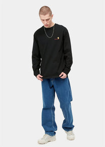 Carhartt WIP I029955 American Script black L/S tshirt