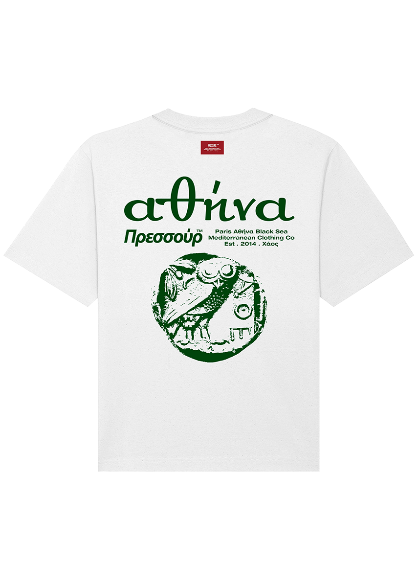 Pressure Athens Coin white tee