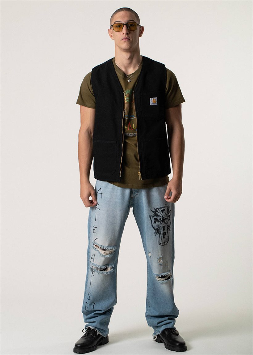 Carhartt WIP I031521 Arbor black rinsed vest