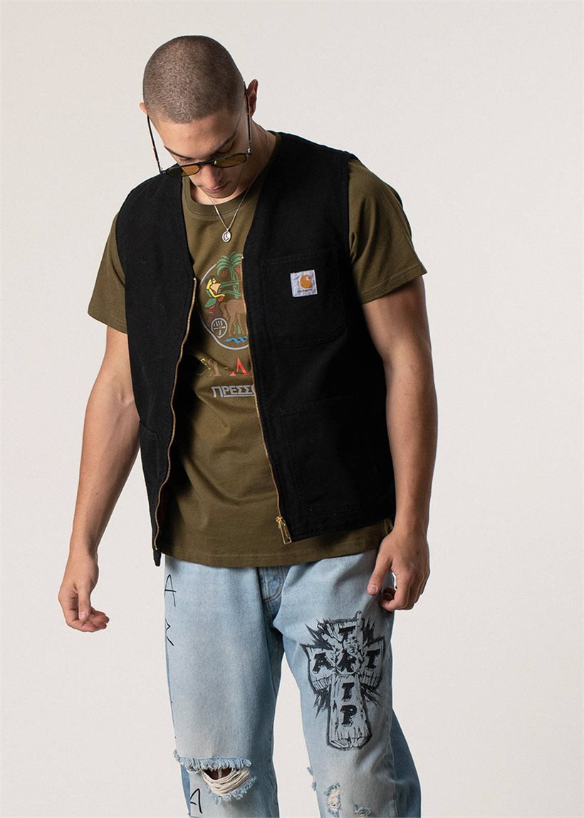 Carhartt WIP I031521 Arbor black rinsed vest