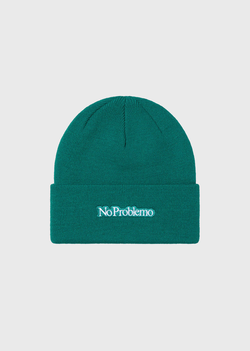 No Problemo Mini Problemo green beanie