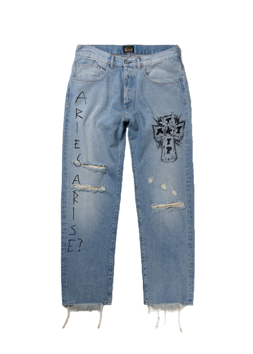 Aries Metal Trip batten blue jean