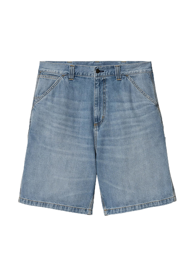 Carhartt WIP I034872 OG Single Knee burst washed blue shorts