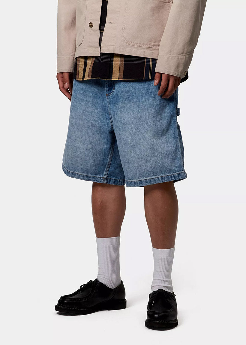 Carhartt WIP I034872 OG Single Knee burst washed blue shorts